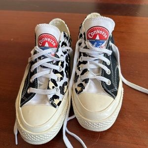 Converse Chuck Taylor All-Star 70 Ox Logo Play Black Leopard Women’s 6.5